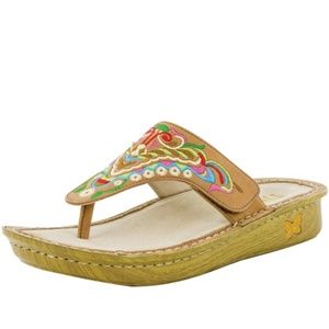 NWT ALEGRIA Vanessa Chrysalis Cognac Women's Sandals